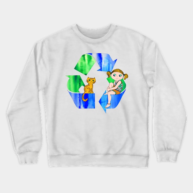 Live Like You Love the Planet Crewneck Sweatshirt by micklyn